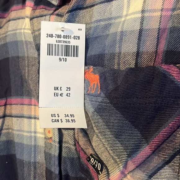 Abercrombie kids girls flannel shirt - Picture 3 of 5